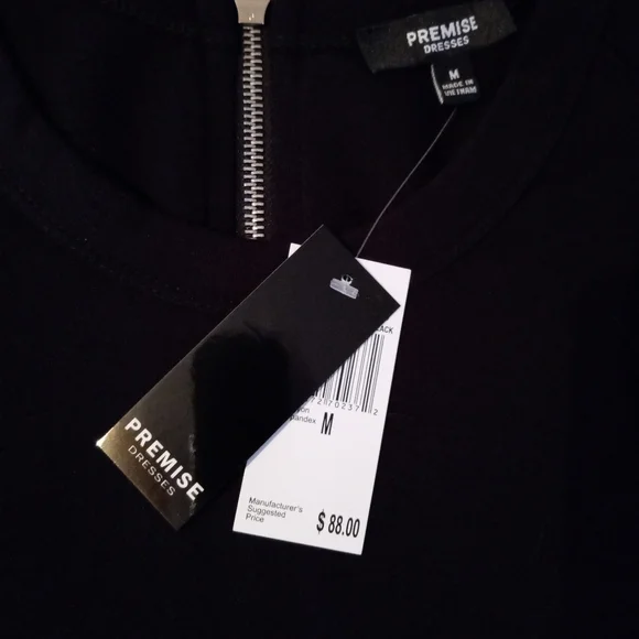 NWT Premier Dresses Black Jersey Maxi Dress, TALL 57" Length, Size M - Picture 6 of 8